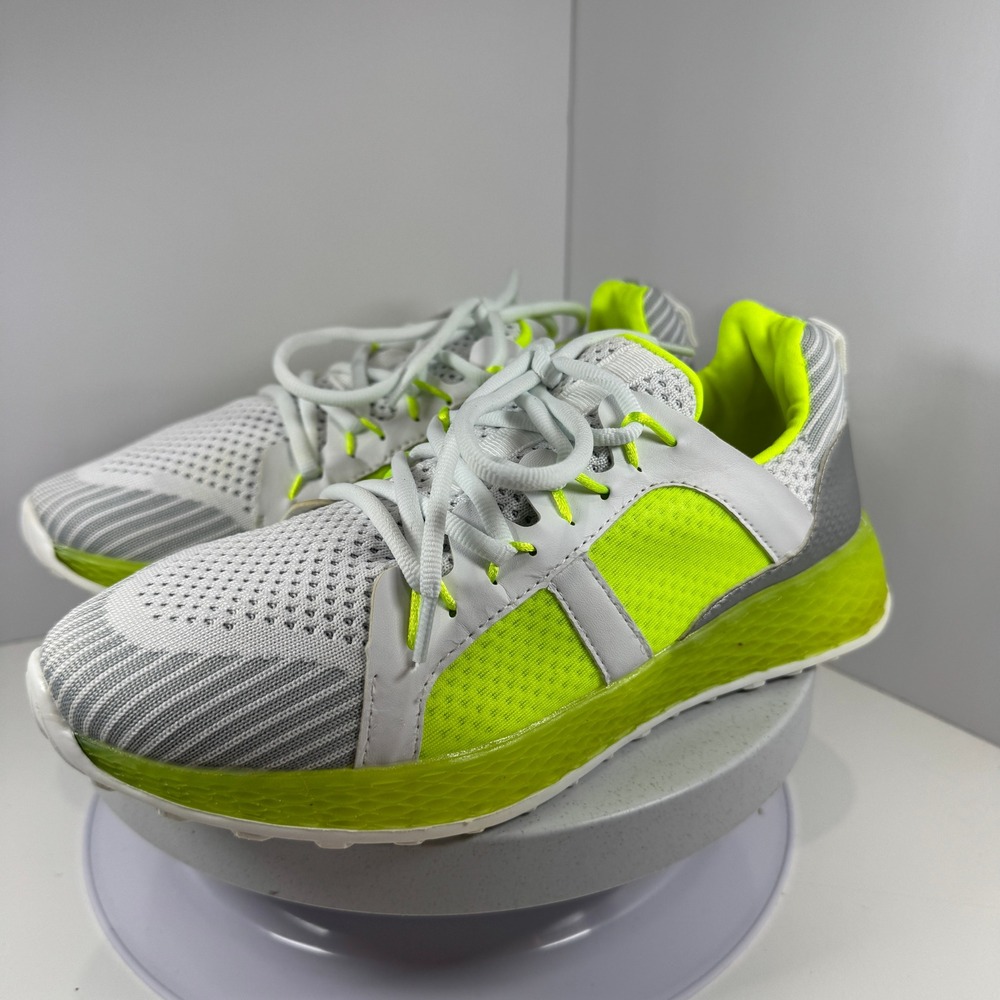 Neon Yellow Gray Running Sneakers Women's Athletic Shoes US 7.5 - Picture 4 of 10